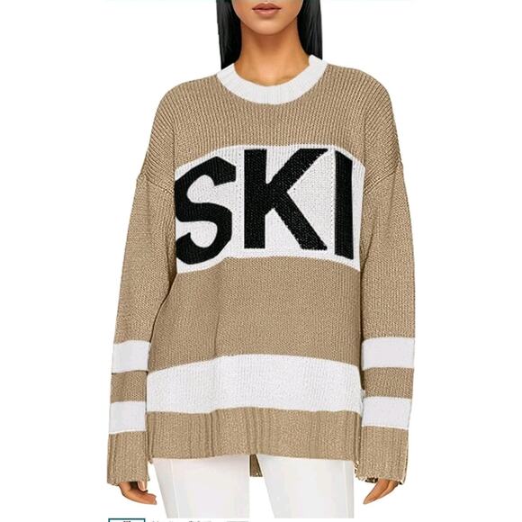 Amazon Sweaters - Oversized Sweater for Women Fall Knit Fashion Crewneck Long Sleeve SZ SMALL